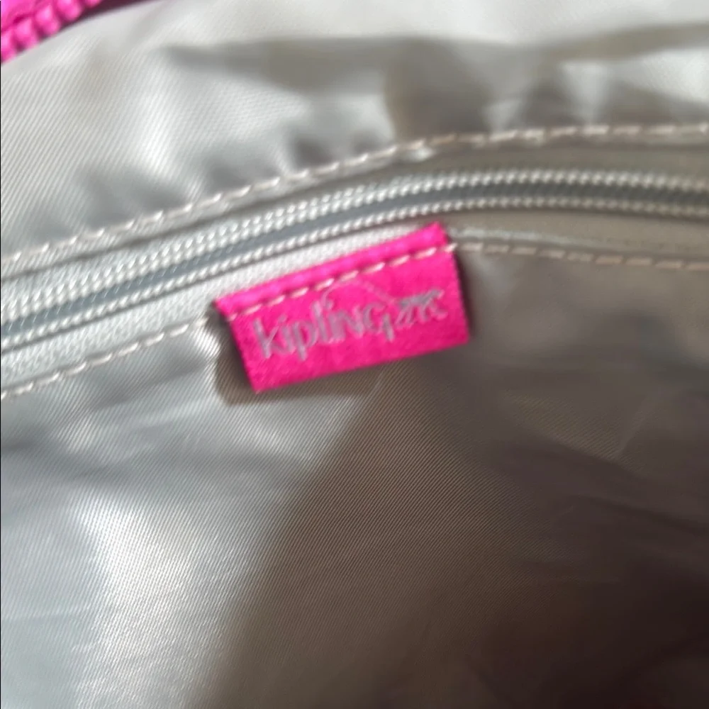Kipling Pink Backpack with Adjustable Straps and Ruched Details - Picture 10 of 14